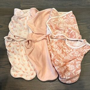 aden + anais Essentials Pink Swaddle 3 pack NWOT